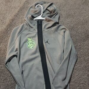 Rare EYBL Jordan Gray Full-Zip Hoodie with Logo
